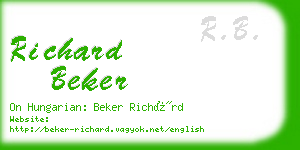 richard beker business card